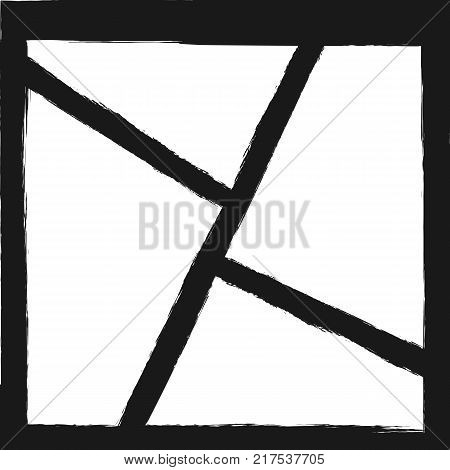 Grunge photo collage. Watercolour sketch graffiti paint ink. Vector illustration.