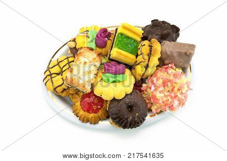 Christmas Cookies sortiment of sweet food on elegant plate