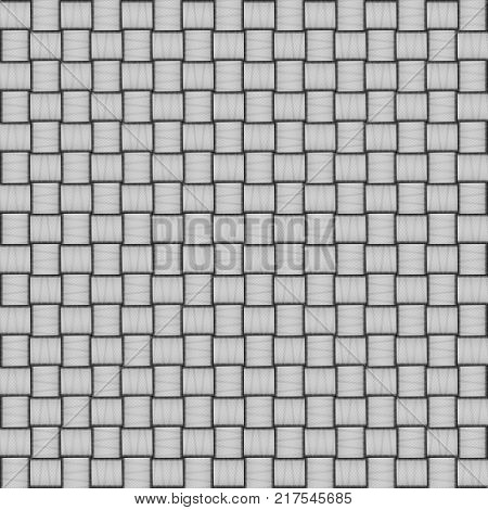 Seamless checkered pattern with grunge striped intersecting square elements. Modern stylish texture. Monochrome geometrical vector pattern. Optical illusion effect.