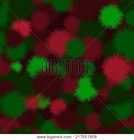 Fluffy red and green christmas holiday background