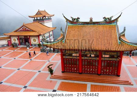 Genting Highlands, Malaysia - November 2, 2017: Chin Swee Caves Temple