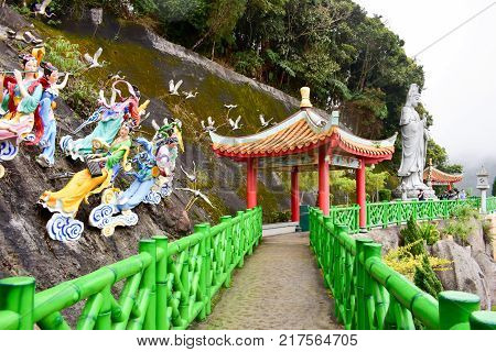 Genting Highlands, Malaysia - November 2, 2017: Chin Swee Caves Temple