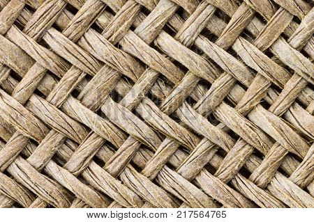 Weave texture or weave pattern background in macro style. Weaves pattern classic retro background for design.