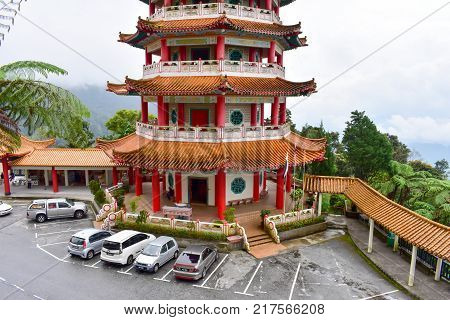 Genting Highlands, Malaysia - November 2, 2017: Chin Swee Caves Temple