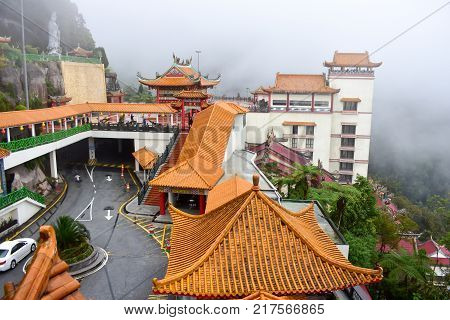 Genting Highlands, Malaysia - November 2, 2017: Chin Swee Caves Temple