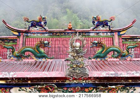Genting Highlands, Malaysia - November 2, 2017: Chin Swee Caves Temple