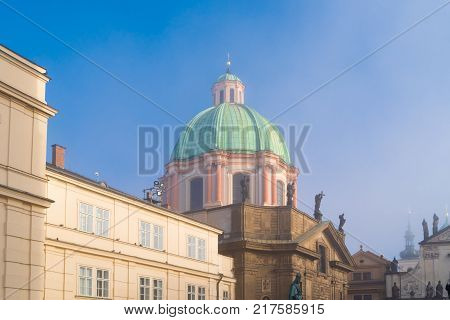 View of St. Francis of Assissi Church's dome
