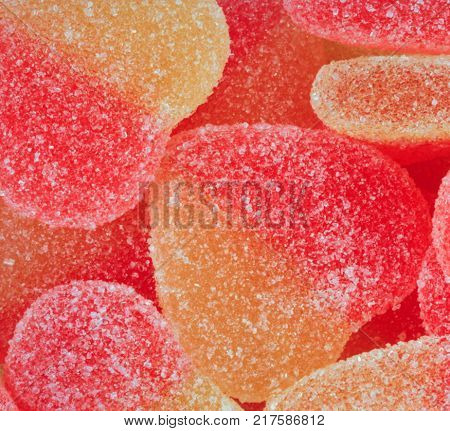 image of many Multicolor Fruit Jelly at day