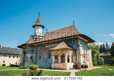The Sucevita Monastery situated in the commune of Sucevita Romania