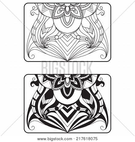 Flower pattern. Pattern in the style of sentangle.