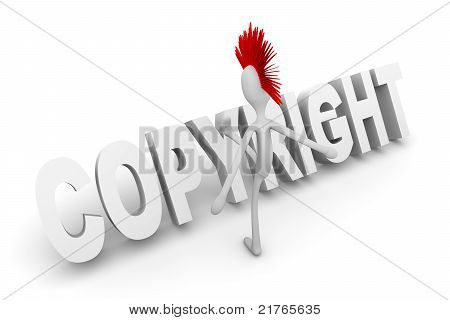 Punk Kicking Copyright.