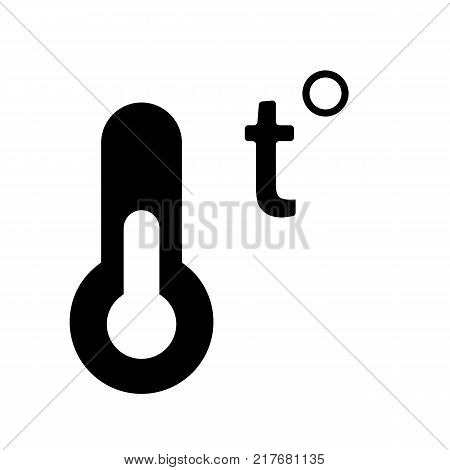 thermometer termometer temperature icon black simple EPS10