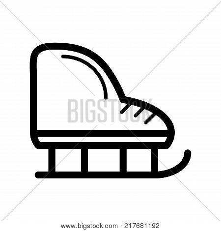 Ice hockey skate icon . Simple illustration of ice hockey skate vector icon for web design EPS10