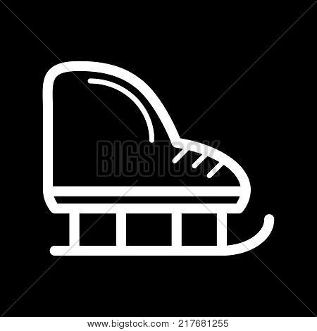 Ice hockey skate icon . Simple illustration of ice hockey skate vector icon for web design EPS10