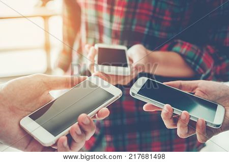 Staying connected Social Media meeting concept holiday