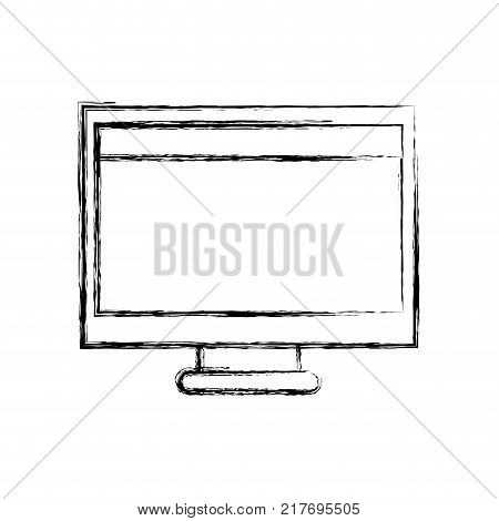 figure computer technology with screen and webside design vector illustration