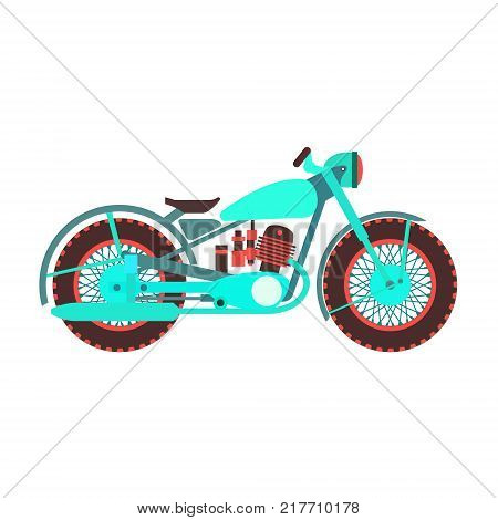 Vintage Motorcycle vector logo design template. bikeshop or motorcycle service icon. Vector illustration