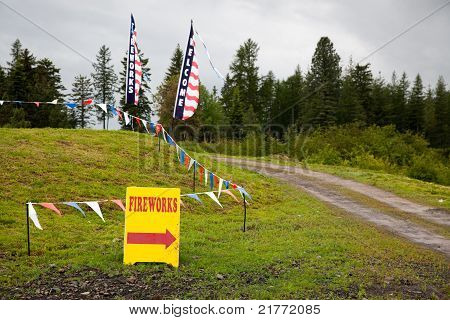 Feuerwerk-Schilder und Banner