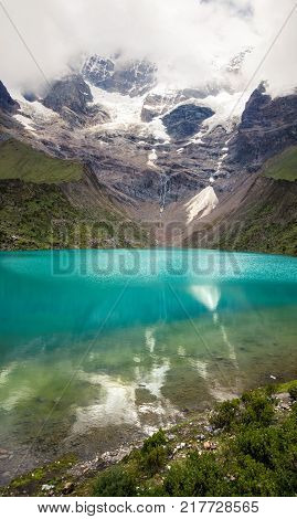 Humantay Lake In Peru On Salcantay Mountain In The Andes
