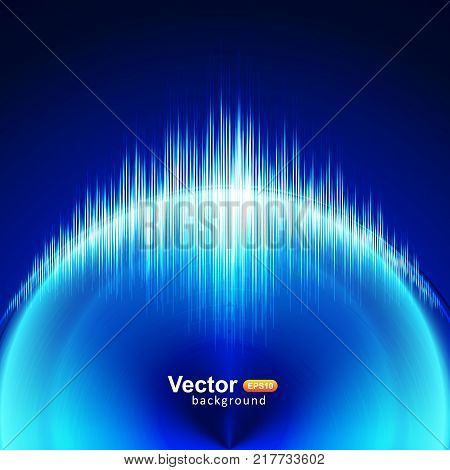 Tech planet in space business and vector illustration