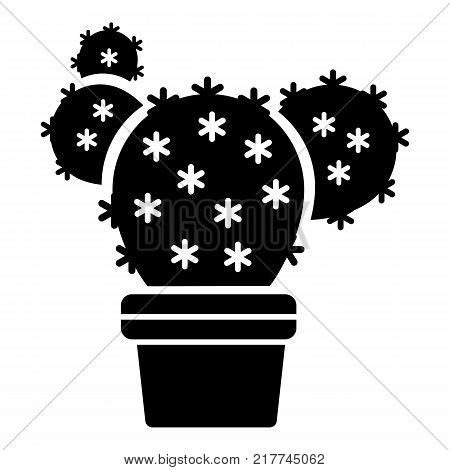 Eared cactus icon. Simple illustration of eared cactus vector icon for web