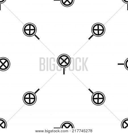 No stopping and parking sign pattern repeat seamless in black color for any design. Vector geometric illustration