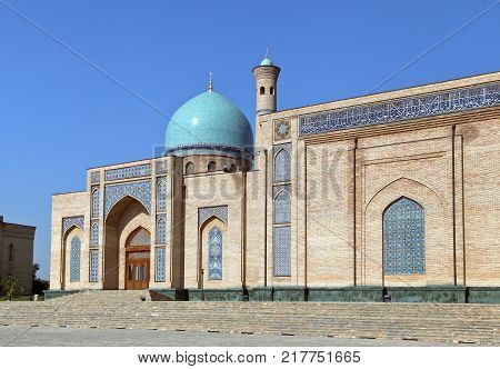 Tilla-Sheikh mosque on a sunny day, Tashkent, Uzbekistan