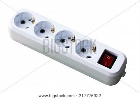 electric socket isolated on a white background