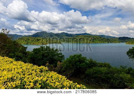 Observation Site Of Lake Cheo Lan, Thailand.