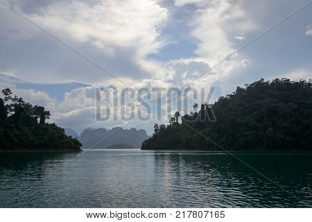 Observation Site Of Lake Cheo Lan, Thailand.