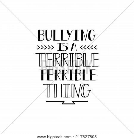 Bullying is a terrible terrible thing. Conceptual vector illustration. Social problems of humanity.