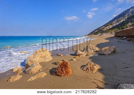 Gialos beach on the island of Lefkada Greece