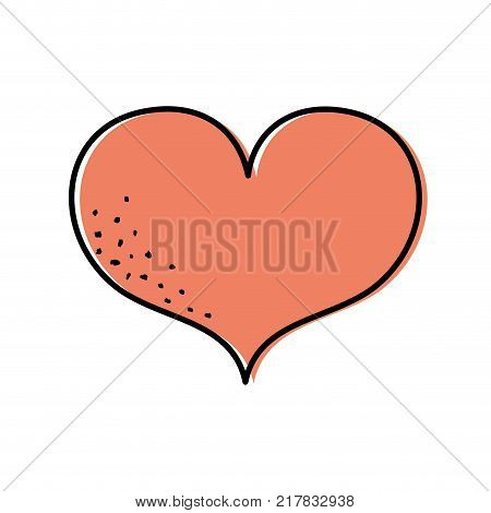 color heart symbol of love and passion iconvector illustration