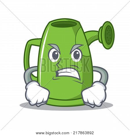 Angry watering can character cartoon vector illustration