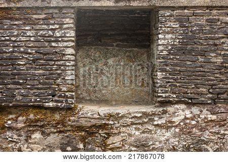 The remains of Lysekloster Lyse Mariakloster ruined monastery in south western Norway. Old building architecture detail.
