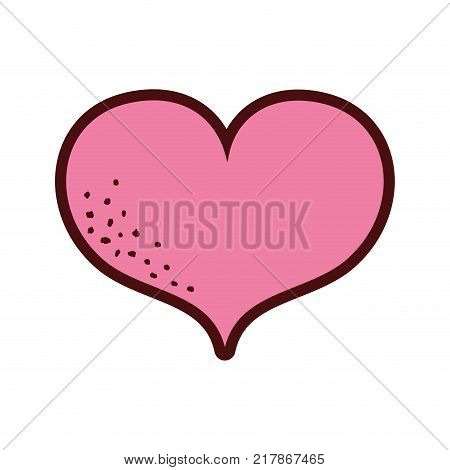 line color heart symbol of love and passion iconvector illustration