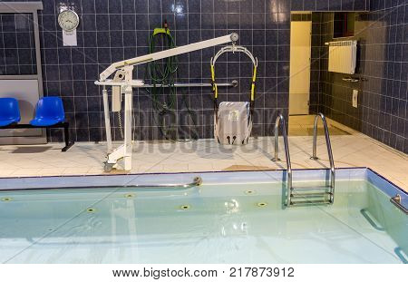 WISLA POLAND - OCTOBER 23 2105: Hydrotherapy pool at the rehabilitation center for the disabled in Wisla Poland