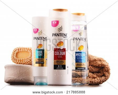Containers Of Pantene Products Isolated On White