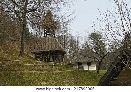 Open-Air Museum Bell tower from Schallendorf and Farmhouse from Neustift (Burgenland)