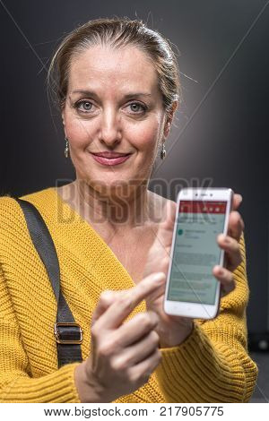Portrait Of 40-year-old Woman With Different Emotions
