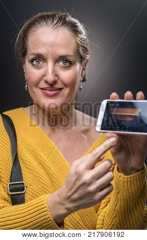 Portrait Of 40-year-old Woman With Different Emotions