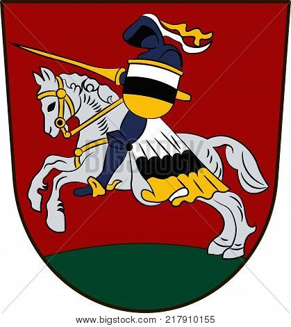 Coat of arms of Ritterhude is a municipality in the district of Osterholz in Lower Saxony Germany. Vector illustration