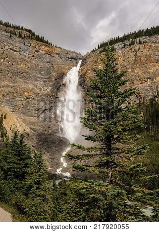 Takakkaw Falls waterfall in Yoho National Park British Columbia Canada