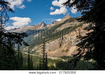 Takakkaw Falls waterfall in Yoho National Park British Columbia Canada
