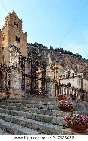Evening Alcamo Town And Sea Bay, Sicily, Italy