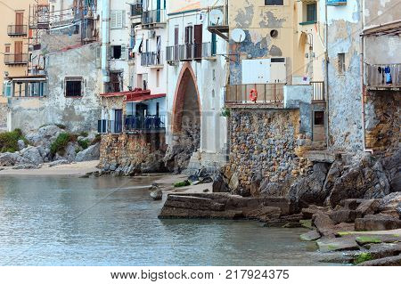 Evening Alcamo Town And Sea Bay, Sicily, Italy