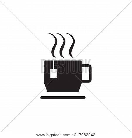 Tee coffee cup icon on white background