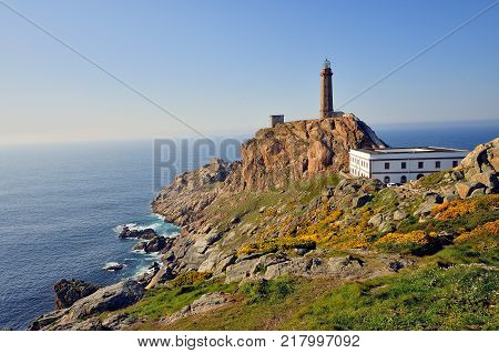 Cape Villano lighthouse located in the municipality of Camari