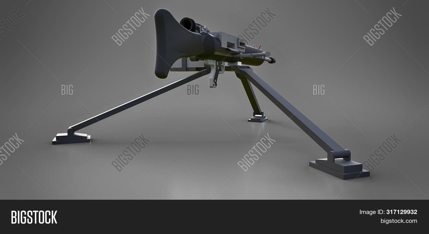 Large Machine Gun On Image & Photo (Free Trial) Bigstock
