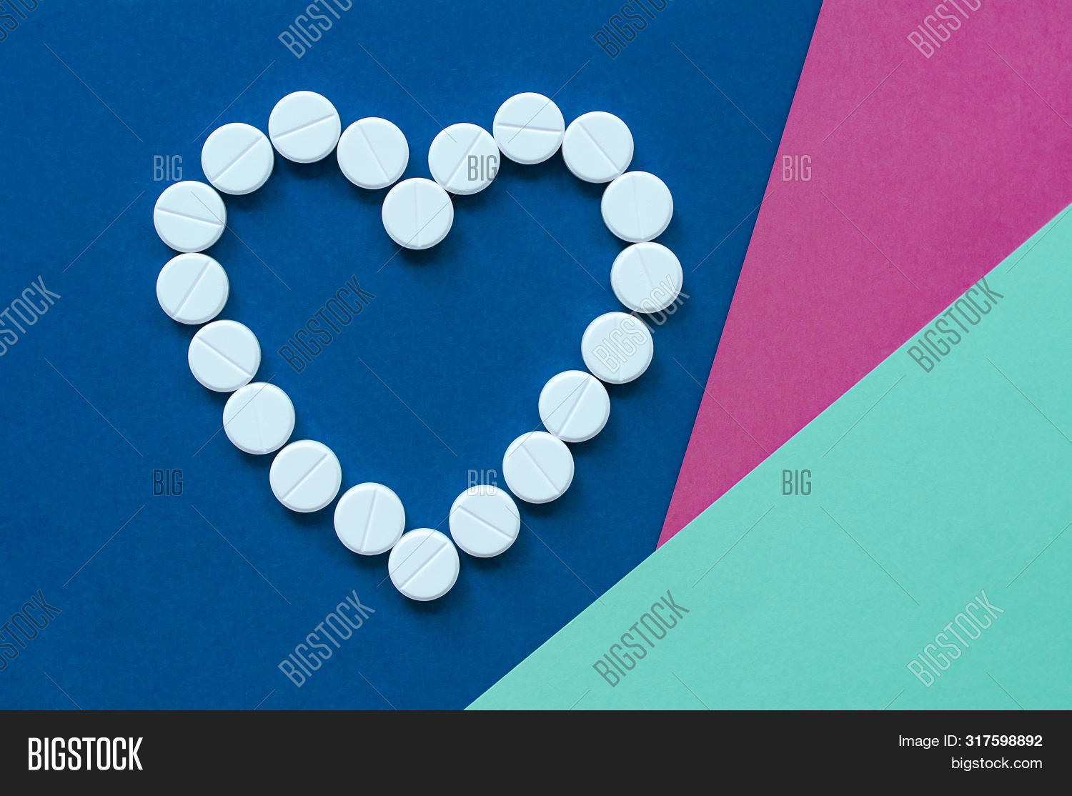 White Heart Pills On Image & Photo (Free Trial) Bigstock